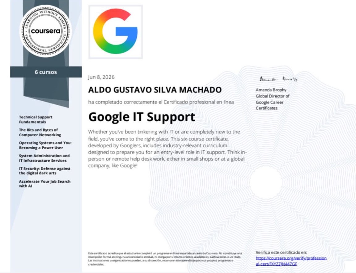 Google IT Support Professional Certificate